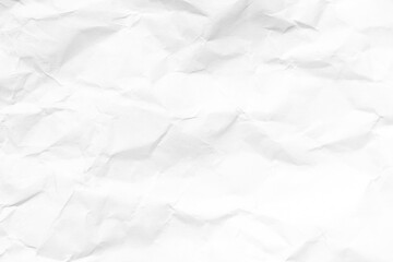 Grunge wrinkled white color paper textured background with copy space