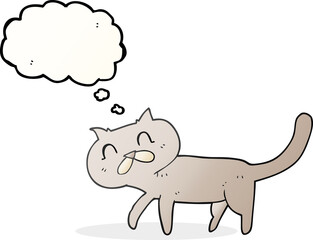 thought bubble cartoon cat