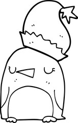 cute christmas penguin