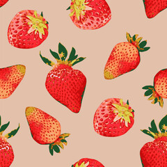 Strawberry seamless pattern