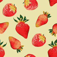 Strawberty seamless pattern