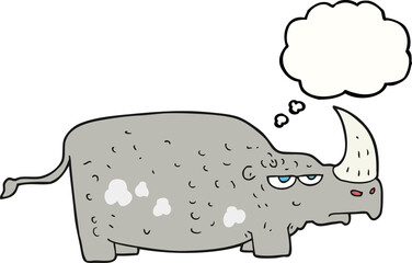 thought bubble cartoon rhino