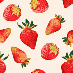 Strawberry seamless pattern