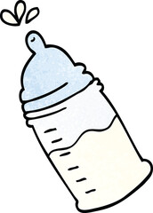 cartoon doodle baby bottle
