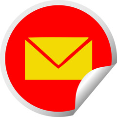 circular peeling sticker cartoon paper envelope