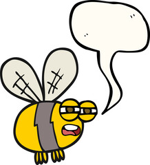 speech bubble cartoon bee
