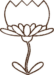 Flower Charcoal Drawing