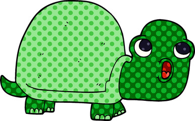 cartoon doodle shocked turtle