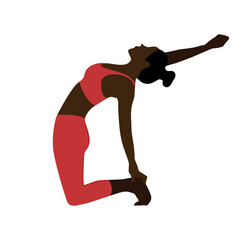 Yoga black woman african sport fitness healthy