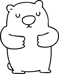 quirky line drawing cartoon beaver