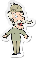 sticker of a cartoon man wearing hat