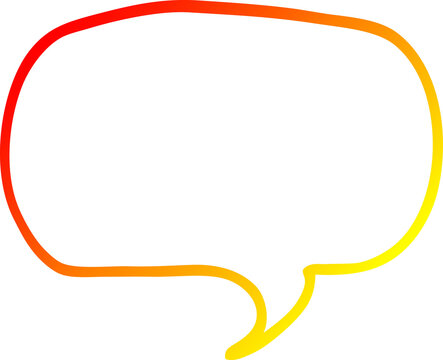 recommend clip art: warm gradient line drawing cartoon speech bubble