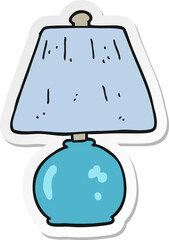 sticker of a cartoon lamp