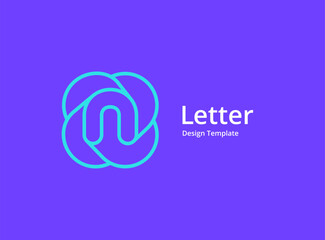 Obraz premium Letter N logo icon design template elements