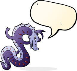 saxon dragon cartoon with speech bubble