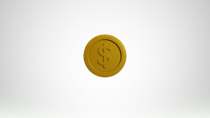 It's a 3D image of a gold coin.