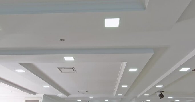 House that has been ceiling painted white nice color ventilation and air conditioning system on It is currently being installed on ceiling