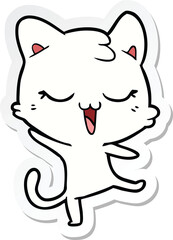 sticker of a cartoon cat