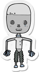 Obraz na płótnie Canvas sticker of a cartoon robot