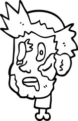 cartoon zombie head