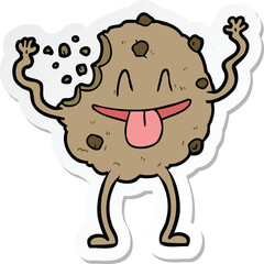 sticker of a cartoon cookie