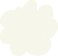 flat color illustration of a cartoon decorative cloud element