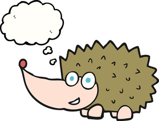 thought bubble cartoon hedgehog