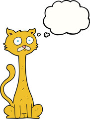 thought bubble cartoon cat