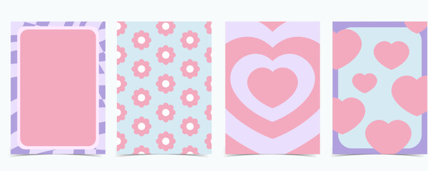 cute rainbow pastel background with y2k style