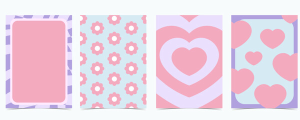 cute rainbow pastel background with y2k style