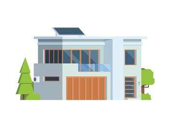 Vector Houses building building flat design style for city illustration. Colored flat graphic vector illustration isolated on white background