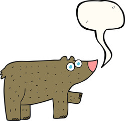 speech bubble cartoon bear