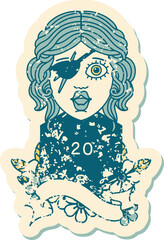 human rogue with natural 20 dice roll illustration