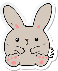 sticker of a cartoon rabbit