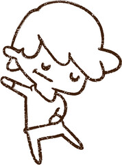 Dancing Boy Charcoal Drawing