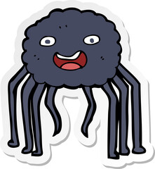 sticker of a cartoon spider