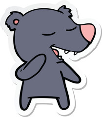 Obraz premium sticker of a cartoon bear