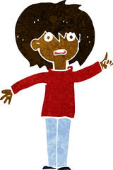 cartoon woman asking question