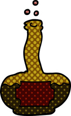 cartoon doodle old rum bottle