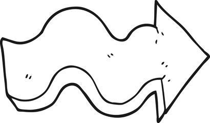black and white cartoon arrow