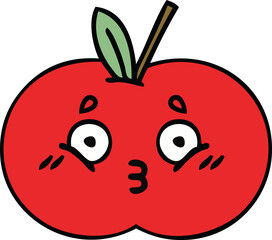 cute cartoon red apple