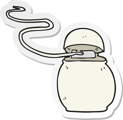 sticker of a cartoon dental floss
