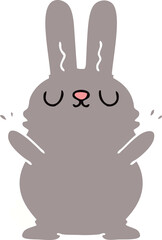 quirky hand drawn cartoon rabbit
