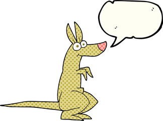 comic book speech bubble cartoon kangaroo