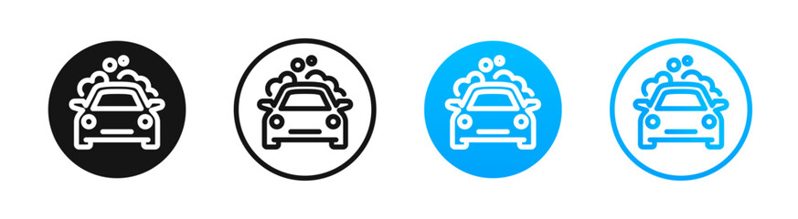 Car wash vector icons. Car wash vector icons set. Car cleaning service. Car wash. EPS 10