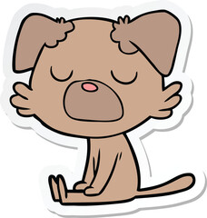 sticker of a cartoon dog