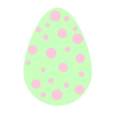 Simple flat pastel easter green eggs pink dots ornament
