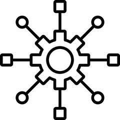 Obraz premium Algorithm Pixel Perfect Detail Icon