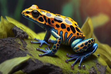 Fototapeta premium Poison Dart Frog. Generative AI