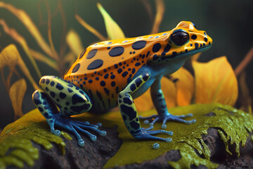 Fototapeta premium Poison Dart Frog. Generative AI